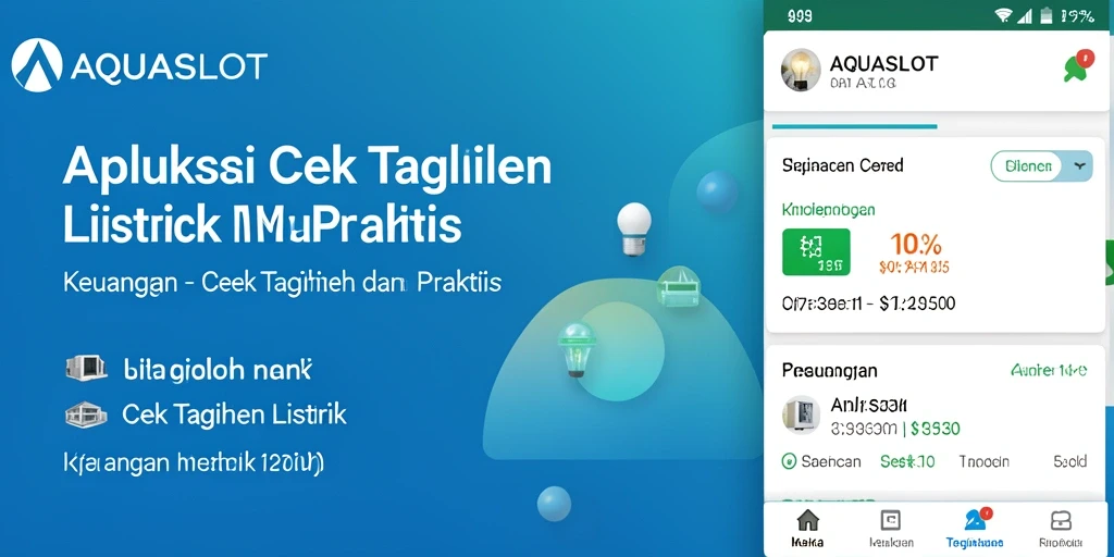 Tampilan antarmuka AQUASLOT untuk cek tagihan listrik yang praktis dan menarik.