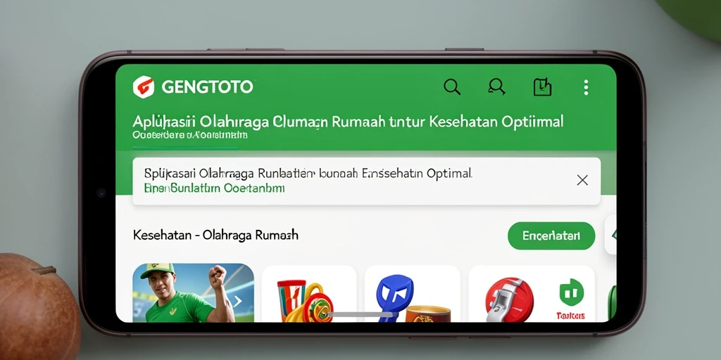 Antarmuka GENGTOTO yang menarik dan mudah digunakan untuk olahraga rumah.