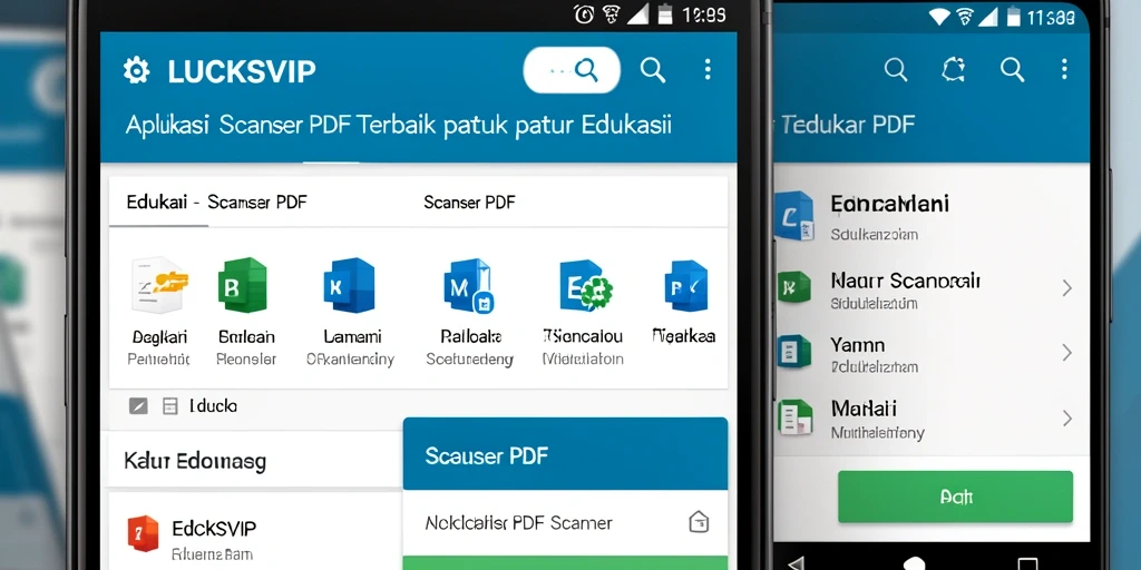 Tampilan antarmuka LUCKSVIP saat melakukan pemindaian PDF.