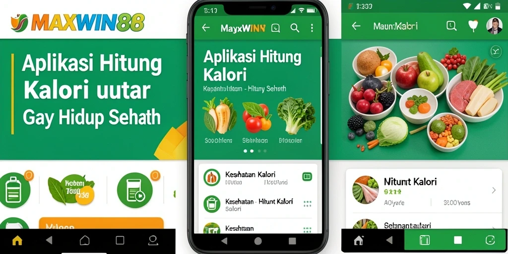 Tampilan antarmuka aplikasi MAXWIN88 untuk menghitung kalori.