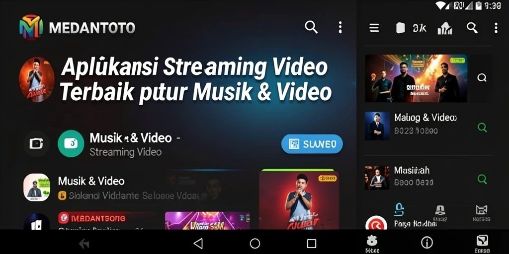 Antarmuka utama MEDANTOTO dengan fitur Streaming Video.