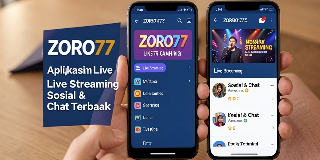 Antarmuka ZORO77 yang ramah pengguna untuk Live Streaming.